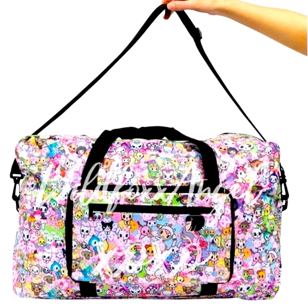 Tokidoki XL Duffel Bag New! Folding Packable Luggage Bag, Travel Tote, Carry-On